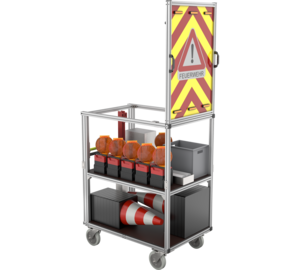 Mobile cont. traffic safety, with LED warning sign | © MUNK GmbH