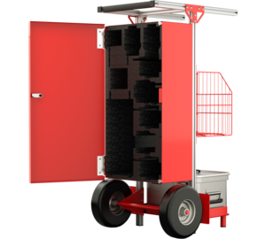 SafeCaddy® "Mobile fire alarm system" without loading, back opened | © MUNK GmbH