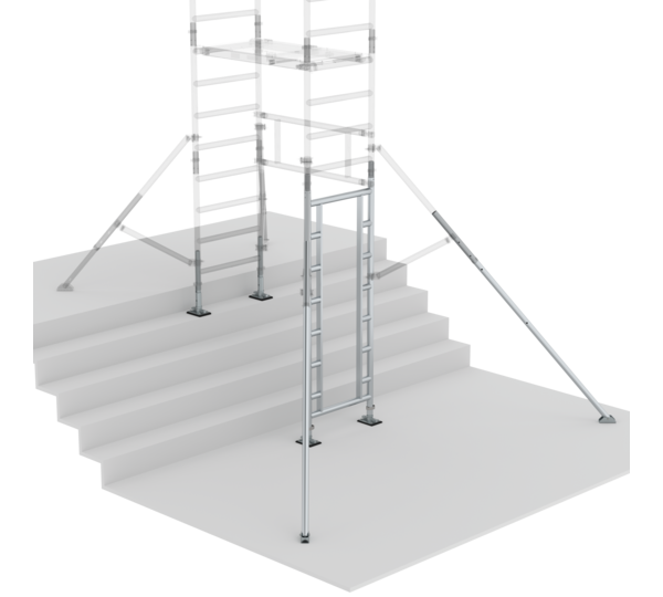 FlexxTower staircase kit basic set for single-sided access Structure | © MUNK GmbH