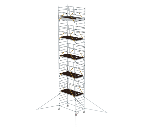 Mob. scaff SG 2,45x1,35 m w. outr. & db.pf, pfh 10,35 m | © MUNK GmbH