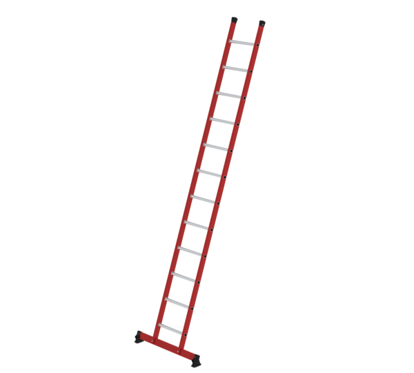 Rung single ladder GRP/aluminium with nivello® traverse 12 steps | © MUNK GmbH