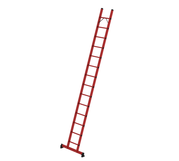GRP rung single ladder with nivello® traverse 14 steps | © MUNK GmbH