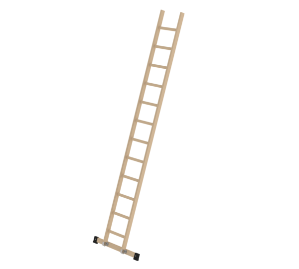 Straight ladder wood w. stabiliser, 12 rungs | © MUNK GmbH