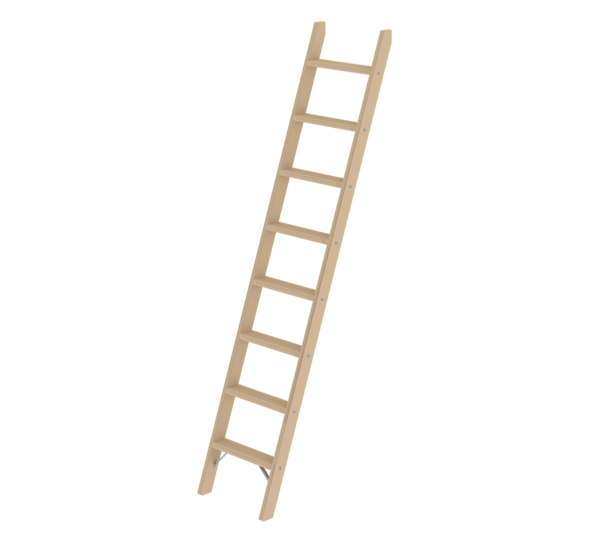 Stufen-Anlegeleiter Holz ohne Traverse, 8 Stufen | © MUNK GmbH