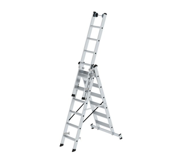 Multi-purpose ladder with steps, 3-section | © MUNK GmbH