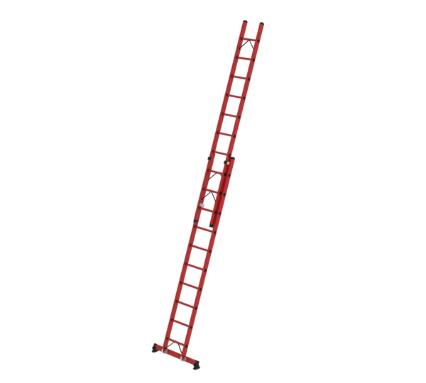 2-section GRP rung extension ladder with nivello® traverse 2x10 rungs | © MUNK GmbH