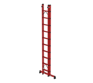 2-section GRP rung extension ladder with nivello® traverse 2x10 rungs | © MUNK GmbH