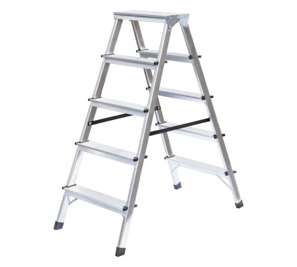 Household ladder, double-sided access, 2x5 steps | © MUNK GmbH