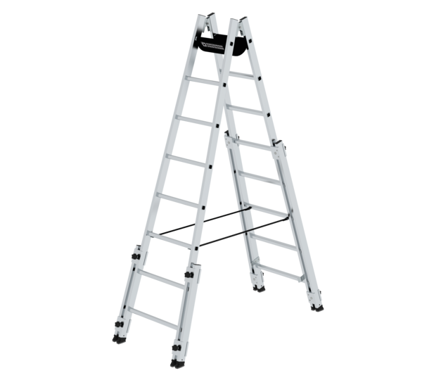 Alu. double-sided ladder, 2x8 rungs | © MUNK GmbH