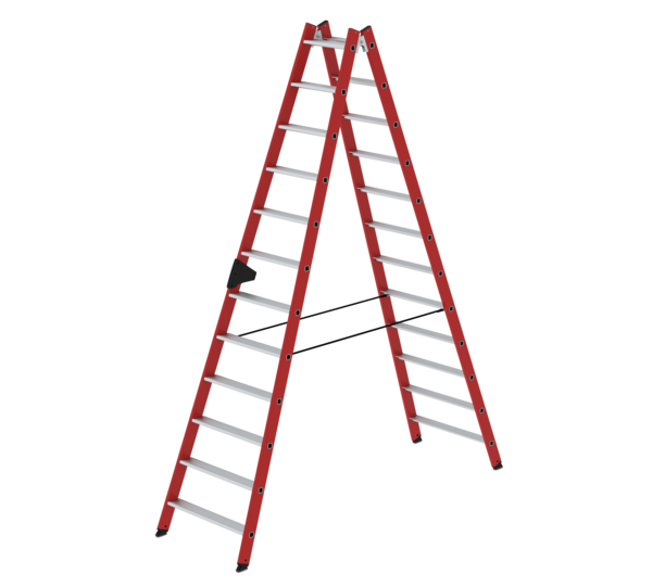 Double-sided ladder, 2-sid. acc.RFG/alu 2x12 steps | © MUNK GmbH