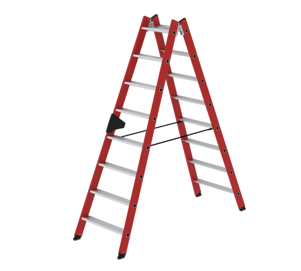 Double-sided ladder, 2-sid. acc, RFG/alu 2x8 steps | © MUNK GmbH