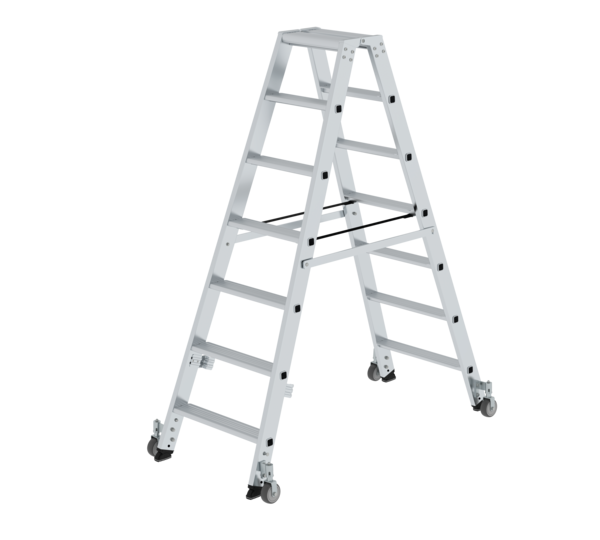 Double-sided ladder, 2-sided acc w.castors 2x7 st. | © MUNK GmbH