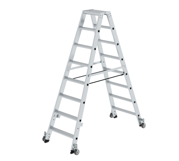 Double-sided ladder, 2-sided acc w.castors 2x8 st. | © MUNK GmbH