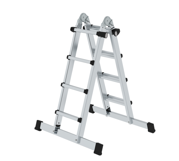 Telescopic ladder 4-sec. with stabiliser, 4x4 rgs | © MUNK GmbH