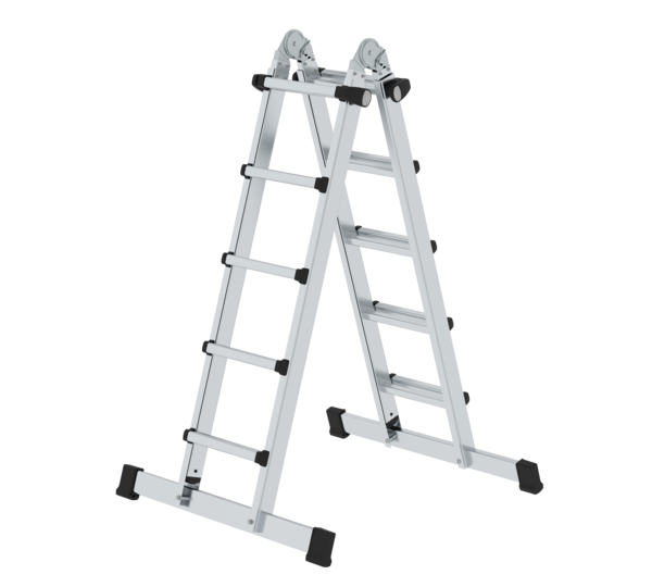 Telescopic ladder 4-sec. with stabiliser, 4x5 rgs | © MUNK GmbH