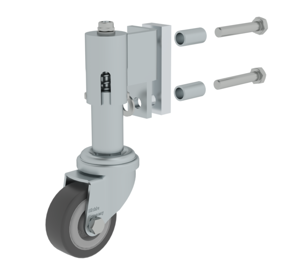 Spring-loaded castor Ø50 mm left for step ladder | © MUNK GmbH