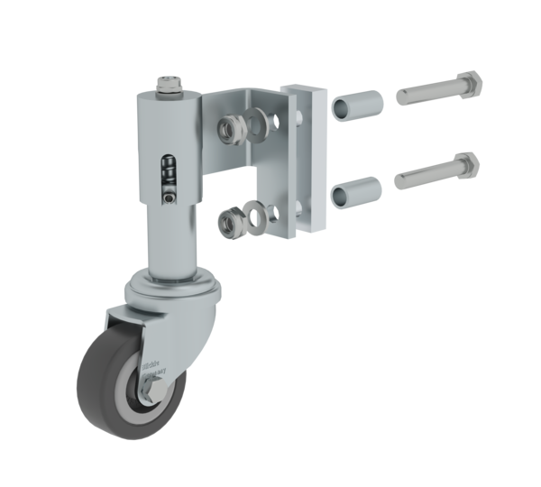 Spring-loaded castor Ø50 mm right for step ladder | © MUNK GmbH
