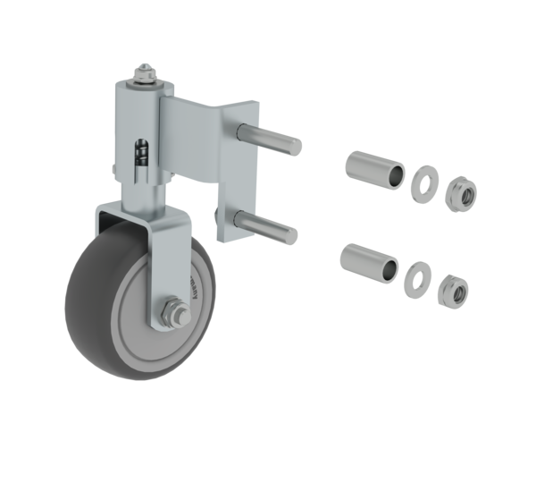 Spring-loaded castor Ø80 mm left for step ladder | © MUNK GmbH
