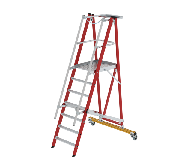 Platform ladder, GRP/alu, folding/mobile, 7 steps | © MUNK GmbH