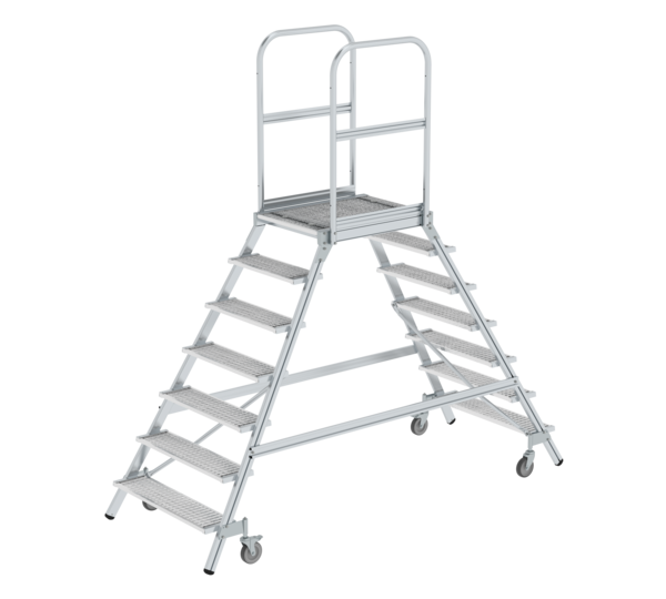 Plat.stairs,2-sid.acc. spr-load.cast.stl.grat,7 st | © MUNK GmbH