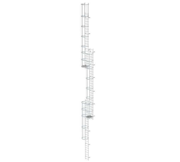 Mult-fl.vert. ladder w.back prot, br. alu 18.84 m | © MUNK GmbH