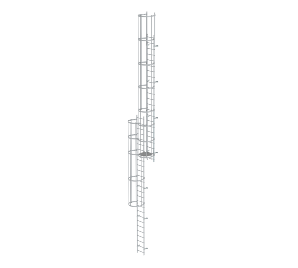 Mult-fl.vert. ladder w.back prot, anod.alu 12.96 m | © MUNK GmbH