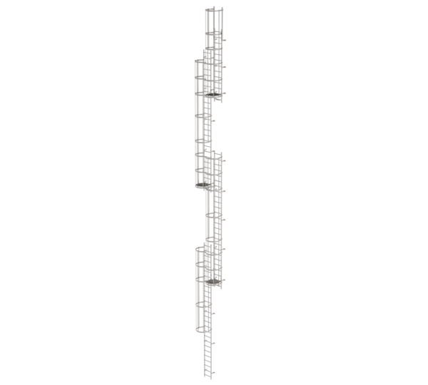 Mult-fl.vert. ladder w.back prot, st.stl. 19.96 m | © MUNK GmbH