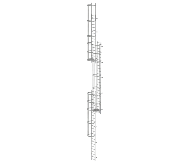 Mult-fl.vert. ladder w.back prot, gal.stl. 16.32 m | © MUNK GmbH