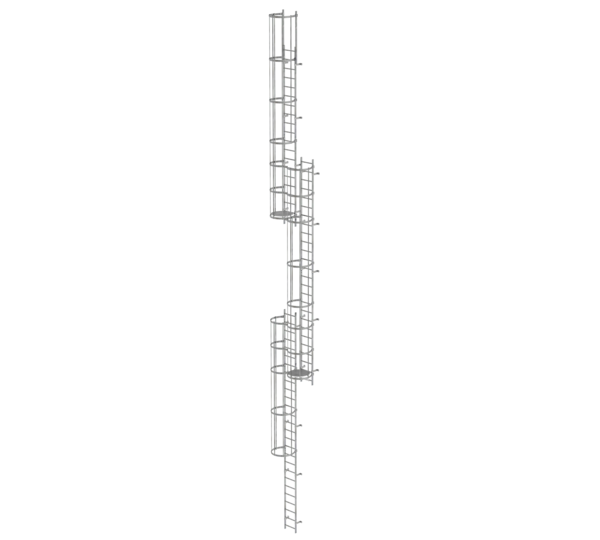 Mult-fl.vert. ladder w.back prot, gal.stl. 17.16 m | © MUNK GmbH