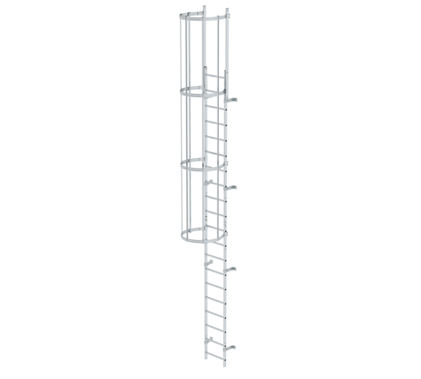 Sing.fl. vertical ladder w.bk prot.br.alu.6.80m | © MUNK GmbH