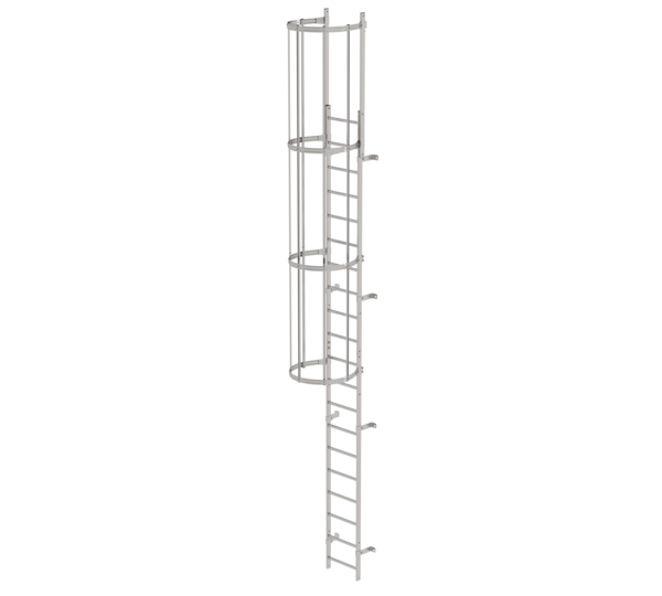 Sing.fl. vertical ladder w.bk prot.st.st.6.80m | © MUNK GmbH