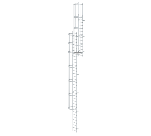 Multi.fl. vertical ladder w.bk prot.br.alu.12.96m | © MUNK GmbH