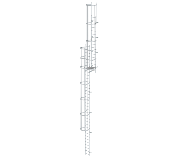 Multi.fl. vertical ladder w.bk prot.br.alu.13.80m | © MUNK GmbH