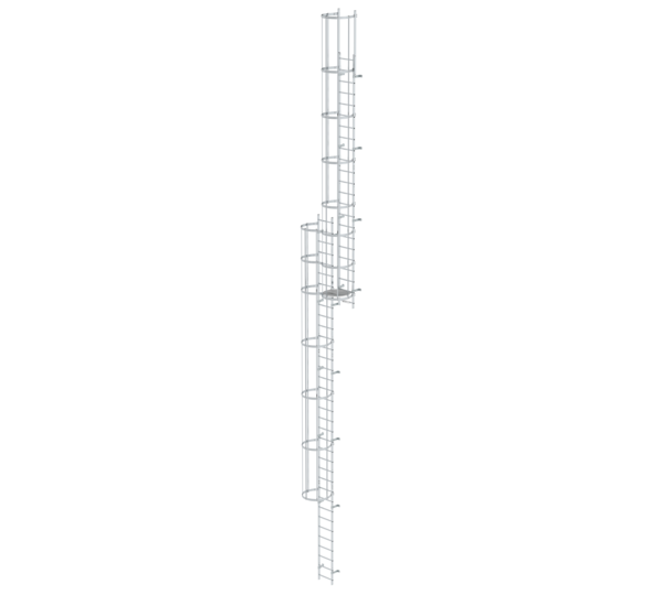 Multi.fl. vertical ladder w.bk prot.br.alu.15.48m | © MUNK GmbH