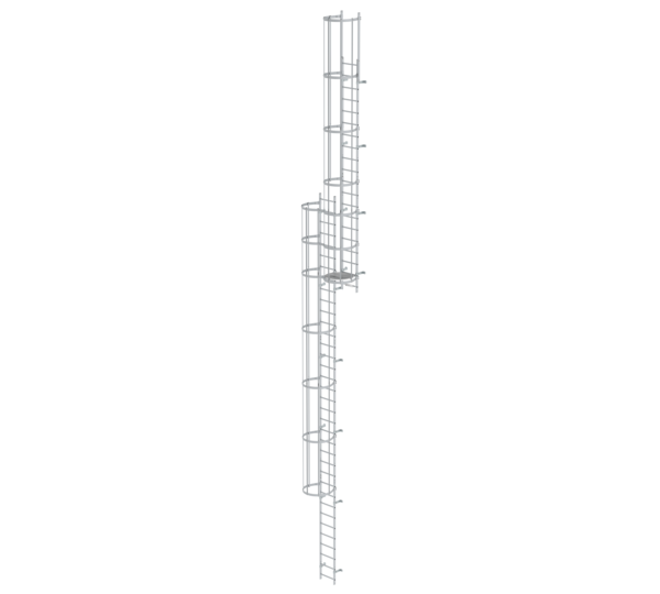 Multi.fl.vertical ladder w.bk prot.anod.alu.14.64m | © MUNK GmbH