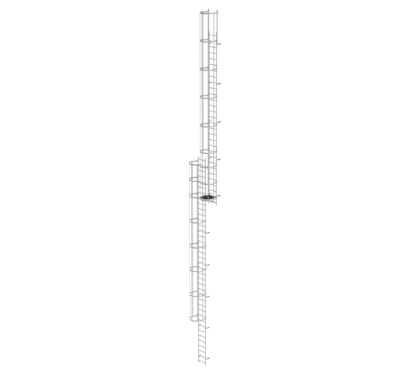 Mult-fl.vert. ladder w.back prot, anod.alu 18.28 m | © MUNK GmbH
