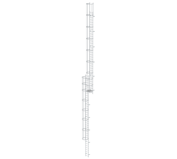 Mult-fl.vert. ladder w.back prot, anod.alu 19.96 m | © MUNK GmbH