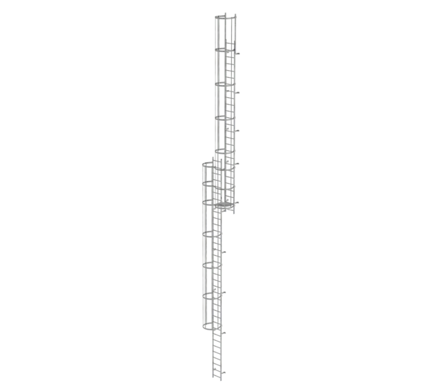 Mult-fl.vert. ladder w.back prot, gal.stl. 16.32 m | © MUNK GmbH