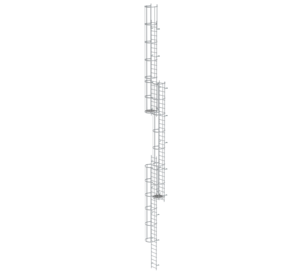 Mult-fl.vert. ladder w.back prot, anod.alu 18.84 m | © MUNK GmbH