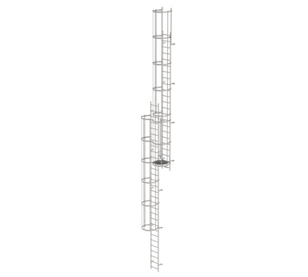 Mult-fl.vert. ladder w.back prot, st.stl. 12.96 m | © MUNK GmbH