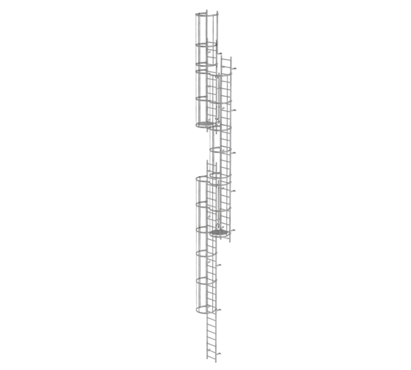 Mult-fl.vert. ladder w.back prot, gal.stl. 14.36 m | © MUNK GmbH
