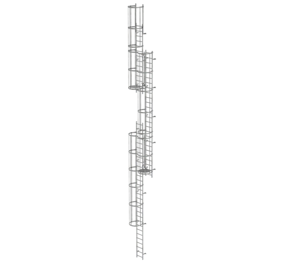 Mult-fl.vert. ladder w.back prot, gal.stl. 15.20 m | © MUNK GmbH