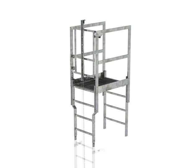 Passerelle pr acrotère av portes sécurité inox | © MUNK GmbH