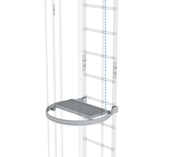 Intermediate platform, folding, anodised alu. | © MUNK GmbH