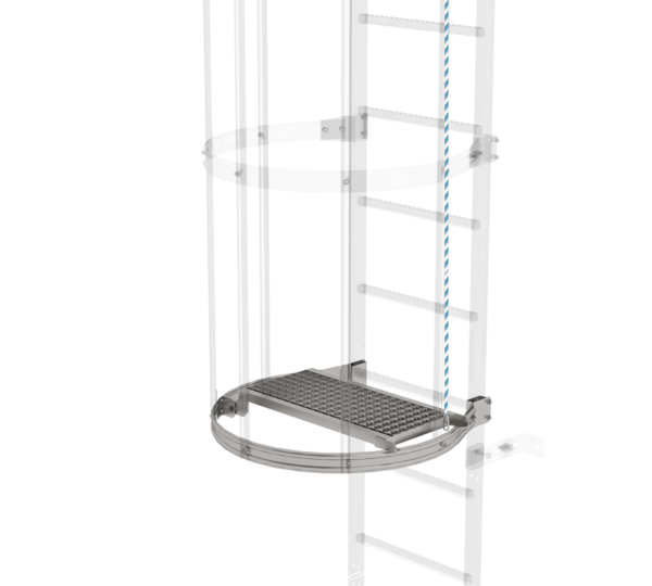 Intermediate platform, folding, stainless steel | © MUNK GmbH
