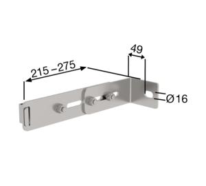 Wall anch. adj. w.clamp,215-275mm adj range | © MUNK GmbH