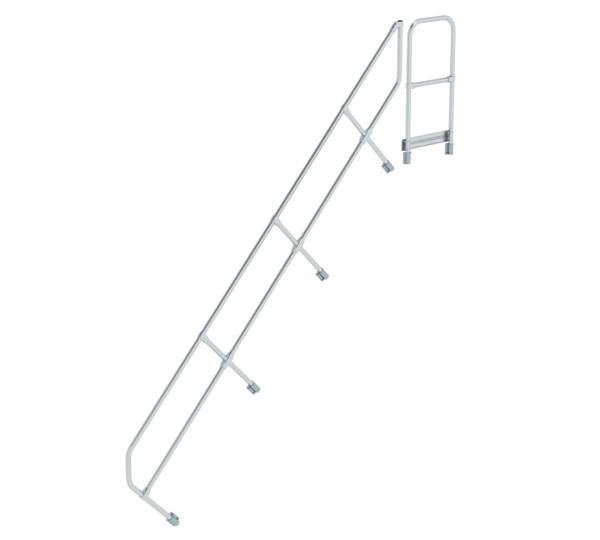 Stairs w. plat. 45° 2nd handrail for 13 steps, 45° | © MUNK GmbH