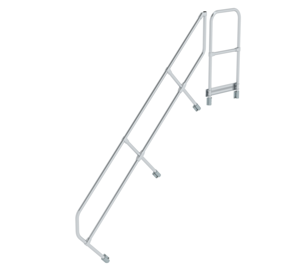 Stairs w. plat. 45° 2nd handrail for 9 steps, 45° | © MUNK GmbH