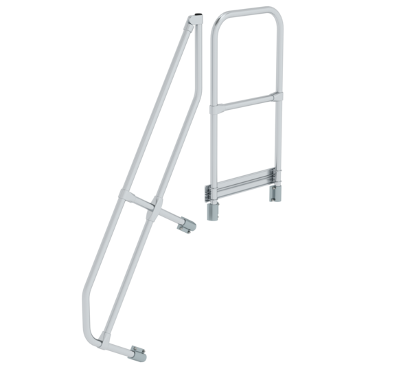 Stairs w. plat. 60° 2nd handrail for 5 steps, 60° | © MUNK GmbH