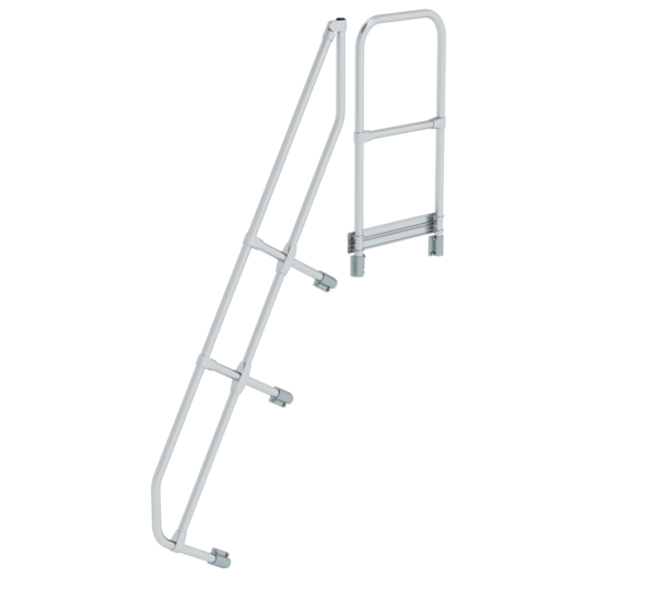 Stairs w. plat. 60° 2nd handrail for 7 steps, 60° | © MUNK GmbH